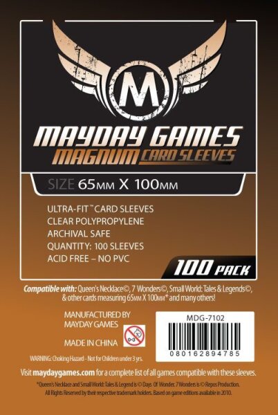 Card Sleeves - 65 x 100mm - Magnum Ultra-Fit - 100 Stück