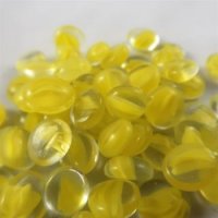 Chessex Gaming Glass Stones in Tube - Catseye Yellow (40)