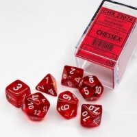 Chessex Translucent 7-Die Set - Red/white