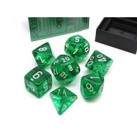 Chessex Translucent 7-Die Set - Green/white