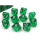 Chessex Translucent Ten d10 Set - Green/white