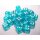 Chessex Translucent 12mm d6 with pips Dice Blocks (36 Dice) - Teal w/white