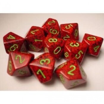 Chessex Speckled Ten d10 Set - Strawberry