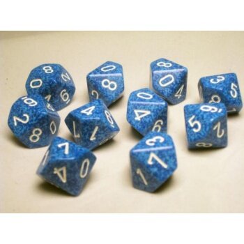 Chessex Speckled Ten d10 Set - Water