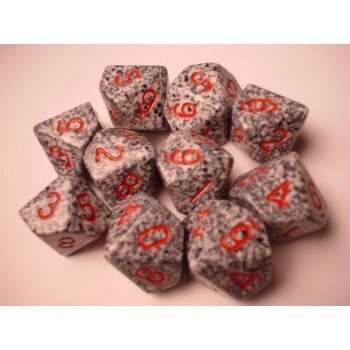 Chessex Speckled Ten d10 Set - Granite