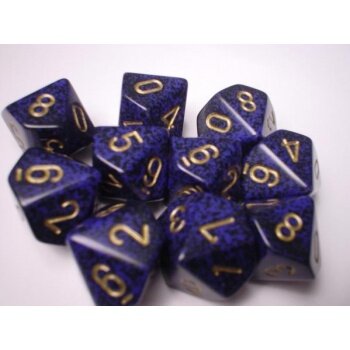 Chessex Speckled Ten d10 Set - Golden Cobalt