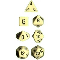 Chessex Opaque 7-Die Sets - Ivory w/black