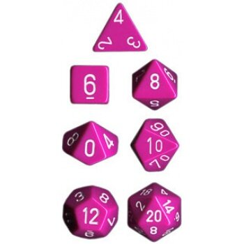 Chessex Opaque 7-Die Sets - Light Purple w/white