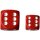 Chessex Opaque 16mm d6 with pips Dice Blocks (12 Dice) - Red w/white