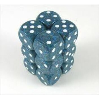Chessex Speckled 16mm d6 with pips Dice Blocks (12 Dice) - Sea