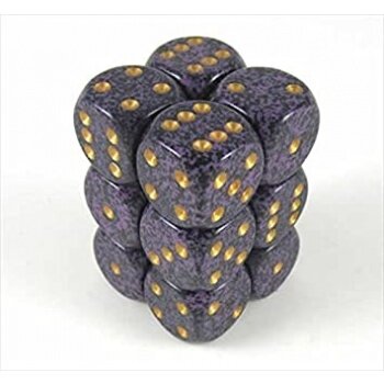 Chessex Speckled 16mm d6 with pips Dice Blocks (12 Dice) - Hurricane