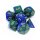 Chessex Gemini 7-Die Set - Blue-Green w/gold