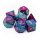 Chessex Gemini 7-Die Set - Purple-Teal w/gold