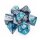 Chessex Gemini 7-Die Set - Steel-Teal w/white