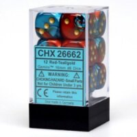 Chessex Gemini 16mm d6 with pips Dice Blocks (12 Dice) -...