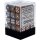 Chessex Gemini 12mm d6 Dice Blocks with pips Dice Blocks (36 Dice) - Copper-Steel w/white