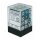 Chessex Gemini 12mm d6 Dice Blocks with pips Dice Blocks (36 Dice) - Steel-Teal w/white