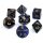 Chessex Scarab 7-Die Set - Royal Blue w/gold