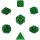Chessex Vortex 7-Die Set - Green w/gold
