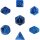 Chessex Vortex 7-Die Set - Blue w/gold