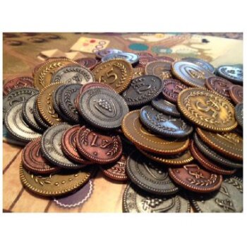 Viticulture: Metal Lira Coins