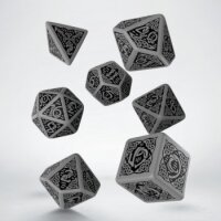 Celtic 3D Revised Gray & Black Dice Set (7)
