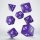 Classic Runic Purple & White Dice Set (7)