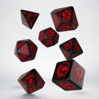 Dragons Black & Red Dice Set (7)