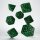 Forest 3D Green & Black Dice Set (7)