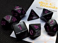 Würfelset Pearl: Black/Purple (7)