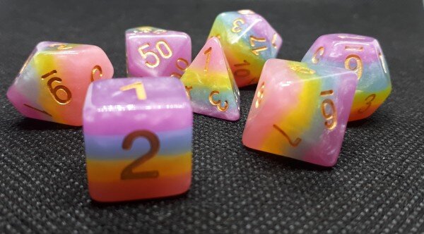 Würfelset Creamy: Rainbow (7)