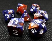 Würfelset Rusty Blue (7)