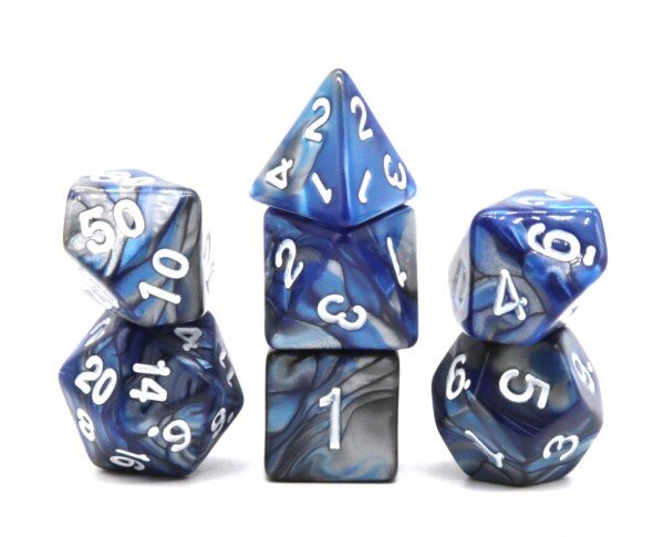 Würfelset Confetti: Racing Blue (7)