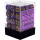 Chessex Signature 12mm d6 with pips Dice Blocks (36 Dice) - Vortex Purple w/gold