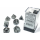 Chessex Borealis 12mm d6 Light Smoke/silver Luminary Dice Block (36 Dice)