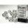 Chessex 16mm d6 with pips Dice Blocks (12 Dice) - Frosted Clear w/black