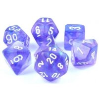 Chessex Borealis Purple/White Luminary 7-Die Set