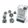 Chessex Borealis Light Smoke/Silver Luminary 7-Die Set