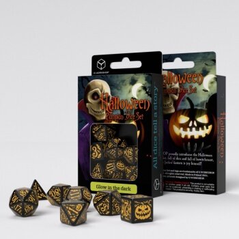 Halloween Pumpkin - Jack OLantern Dice Set (7 Dice)
