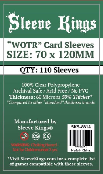 Card Sleeves - 70 x 120mm - Sleeve Kings - WOTR-Tarot -110 Stück - 60 Micronss