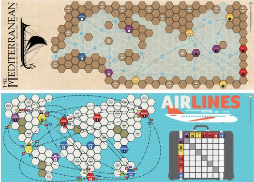 Age of Steam: Mediterranean/Airline World Map (EN)