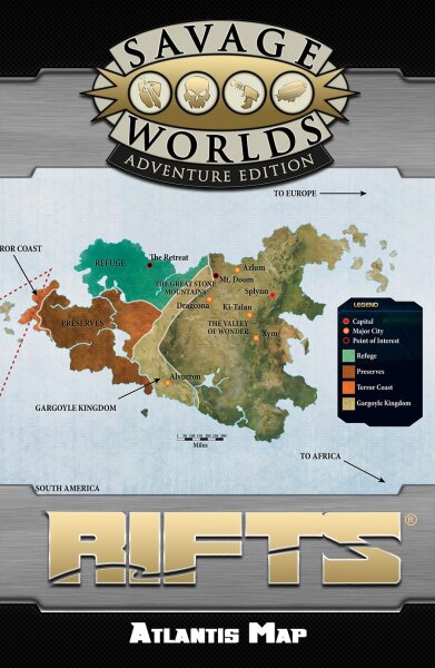Savage Worlds: RIFTS - Poster Map of Atlantis (EN)