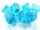 Chessex Luminary Mini-Polyhedral 7-Die Set - Sky/silver