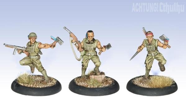 Achtung! Cthulhu Miniatures Pathfinder Demonhunters (3)
