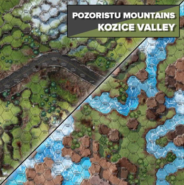 BattleTech: Neoprene Battle Mat Tukayyid Pozoristo Mountains/Kozice Valley (EN)