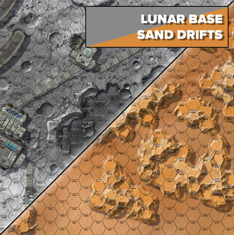 BattleTech: Neoprene Battle Mat Alien Worlds Lunar Base/Sand Drifts (EN)