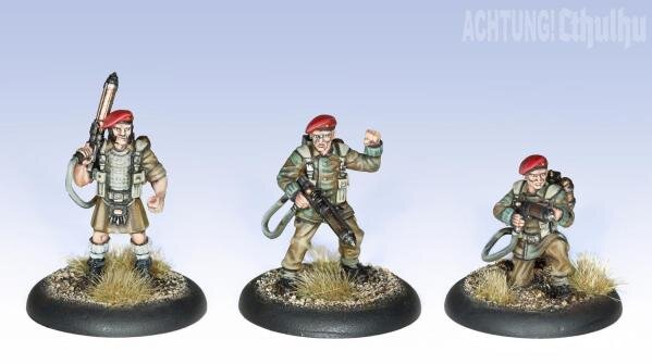 Achtung! Cthulhu Miniatures: Badgers Commandos Unit (8)