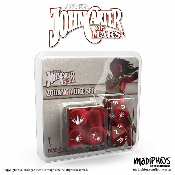 John Carter of Mars RPG: Adventures Zodanga Dice (red) (EN)