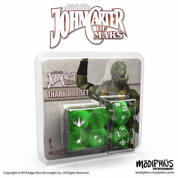 John Carter of Mars RPG: Adventures Thark Dice (green) (EN)