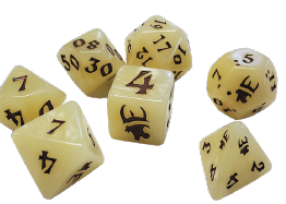 Munchkin Polyhedral Dice Set Tan/Brown